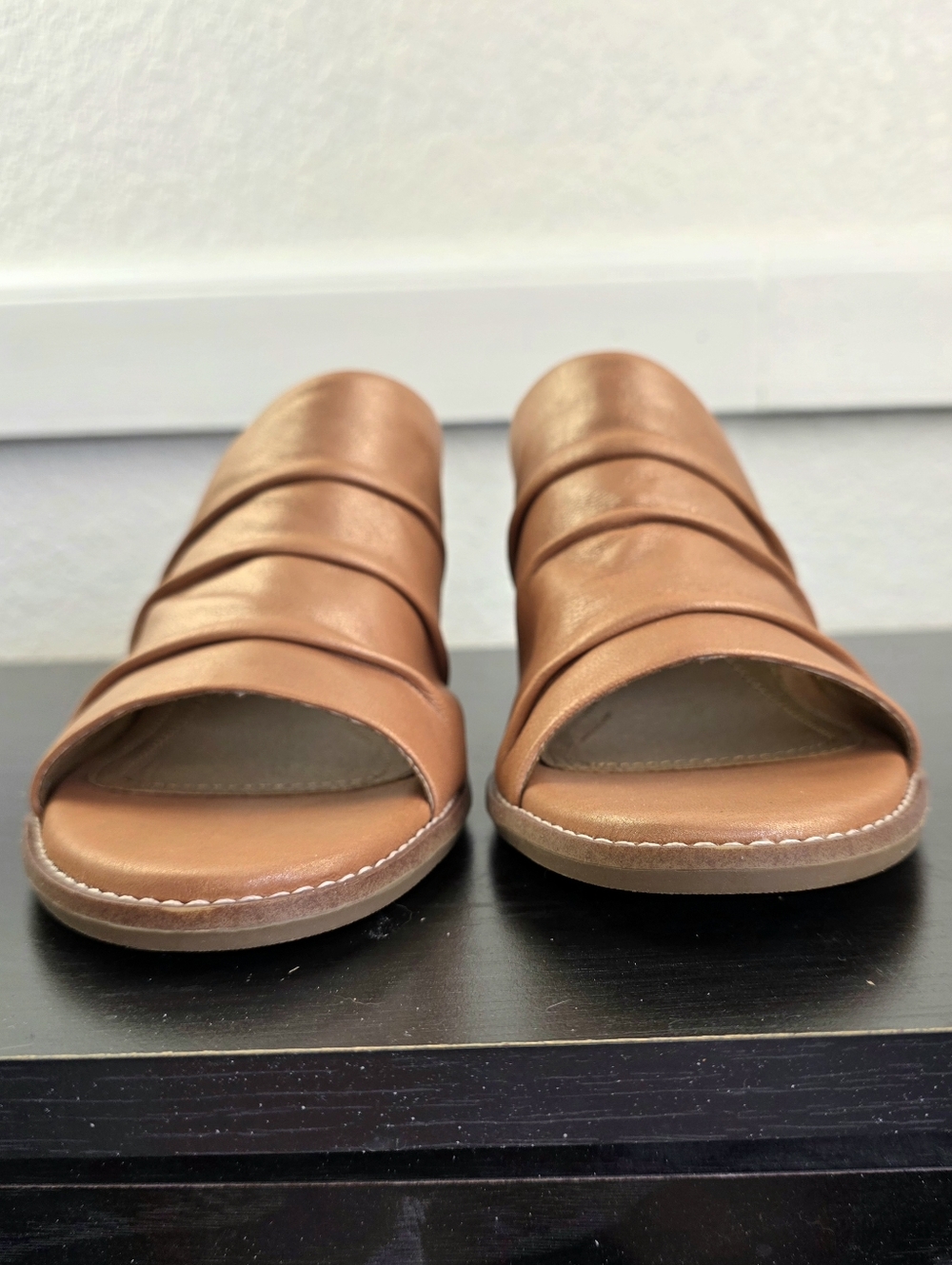 Earth Adara Slip On Dress Sandal, Ruched Mules With Stacked Block Heels - Picture 11 of 16
